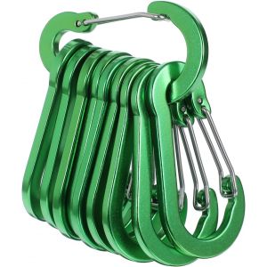 Checarzhn--No1-Lot De 10 Mousquetons Porte-Clés - Petit Mousqueton - Avec Crochet À Ressort - Assez Grand Pour Le Travail, Le Camping, Le Sac À Dos, La Laisse Pour Chien, Les Voyages, La Randonnée - Neuf