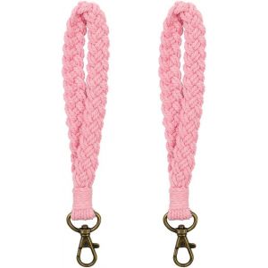 Kal-2 Pi&egrave;ces Porte-Cl&eacute;s Macram&eacute; Bracelet Lani&egrave;re Femme Lani&egrave;re Courte Boho Lani&egrave;re - Neuf
