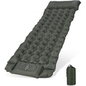 Wqd-Matelas Camping Autogonflant, Ultral&eacute;ger De Matelas Gonflable Avec Pompe &Agrave; Pied, Matelas De Camping Pliable,R&eacute;sistant &Agrave; L'eau Tapis De Couchage, Matelas Randonn&eacute;e,Pour Trekking,Voyage,Plage - Neuf
