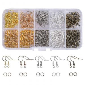 325 Pi&egrave;ces Kit D'accessoires De Fabrication De Bijoux,Kit De Fabrication De Boucles D'oreilles Bricolage,Fournitures De Fabrication De Boucles D'oreilles Avec Crochets De Boucles D'oreilles - Neuf