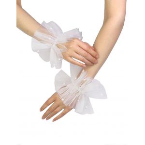Les Femmes De La Perle, Dentelle Mitaines Pour Des Mariages, Des F&ecirc;tes, Design &Eacute;l&eacute;gant, Mat&eacute;riau Souple, De Couleur Blanche, Tailles Diverses - Neuf