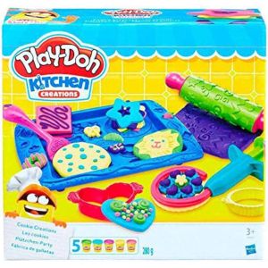ERYI-Kitchen Creations Coffret Biscuits En Fête Avec 10 Accessoires De Cuisine Factices Et Pâte À Modeler - Neuf