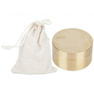 Bo&icirc;te ronde en laiton &eacute;tanche Conteneur de stockage de bijoux en m&eacute;tal (grand) - Neuf