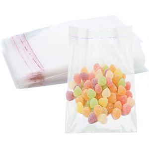 Mevronisshop-300 Pi&egrave;ces Sachet Cellophane Transparent, 8x12cm Sachet Transparent, Sachets Transparents Pour Biscuits, Id&eacute;al Pour Bijoux, Bonbons, Chocolats, Qualit&eacute;, Polyvalent, Emballage Pratique Et - Neuf