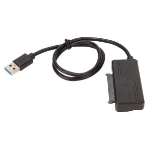 Câble adaptateur USB 3.0 vers SATA 12V 2A, Plug and Play, transfert rapide, câble de convertisseur de disque dur SATA pour disque dur SSD 2.5 pouces 3,5 pouces - Neuf
