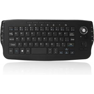 E30 Clavier sans fil 2,4 GHz avec Trackball Souris Molette de défilement Télécommande pour Android TV Box Smart TV PC Ordinateur portable Noir - Neuf