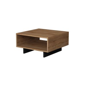 Table basse en bois "Hola" - 60 x 60 x 32 cm - Ch&ecirc;ne Anthracite - Neuf