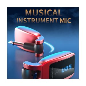 Syst&egrave;me De Guitare Sans Fil &Eacute;metteur-R&eacute;cepteur De Guitare Rechargeable Ensemble Guitare &Eacute;lectrique Basse Pick-Up Pi&egrave;ces De Guitare Noir - Neuf