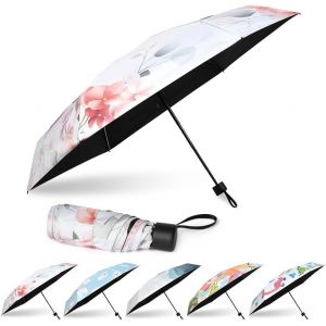 Mini Parapluie Pliant, Parapluie De Voyage Pliable Parapluie Homme Femme Parapluies Pliants, Manuel Compact R&eacute;sistant Au Vent Parapluie Poign&eacute;e En Alliage Compact Et Fort En Aluminium - Neuf