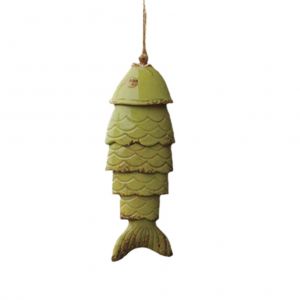 Carillon Eolien Colore En Resine, Motif Poisson Koi, Pendentif, Cadeau De Noel, Decoration De Jardin - Neuf