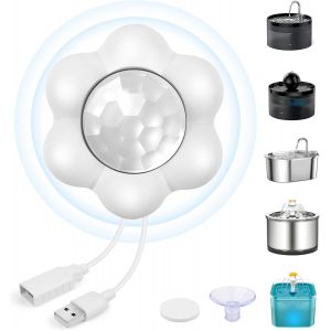 Fontaine A Eau Chat Detecteur De Mouvement, Detecteur De Mouvement Avec Interface Usb, Capteur Silencieux Universel, Usb Capteur Infrarouge Pour Fontaines &Agrave; Eau Pour Chats Chien - Neuf