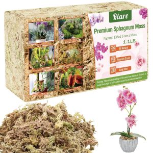 KALANKA-500g Sphaigne pour Plante Naturelle Compressé Sphaigne pour Orchidées Mélange pour Pot - pour la Culture de Plantes à la Maison,Fée Jardins (500g) - Neuf