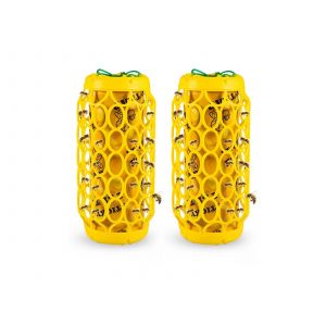 Lot de 2 pi&egrave;ges &agrave; gu&ecirc;pes d'ext&eacute;rieur avec papier collant et cordes - Neuf