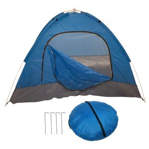 Tente De Camping Etanche, Tente De Randonnee, Abri Solaire Automatique, Tente De Plage Facile A Installer, Auvent De Plage Pour 1 A 2 Personnes, Porte Simple, Bleu - Neuf