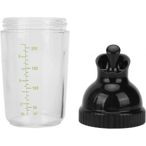 Shaker À Vinaigrette,200 Ml Shaker Pour Sauce Salade,Récipient À Vinaigrette Avec Couvercle,Bouteille À Épices De Cuisine,Distributeur De Vinaigrette Avec Bec Verseur (Noir) - Neuf
