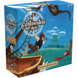 Chenquansarl-Cartaventura Odyss&eacute;e Le Tr&eacute;sor De Libertalia &iquest; Univers Pirates - Jeu De Soci&eacute;t&eacute; 6 Ans - Jeu Narratif Et Coop&eacute;ratif - Jeu De Soci&eacute;t&eacute; Famille Enfant - 1 &Agrave; 6 Joueurs - 20 Minutes - Neuf