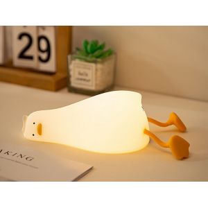 Veilleuse Led Tactile En Forme De Canard, Lampe De Chevet En Silicone &Agrave; Intensit&eacute; Variable - Neuf