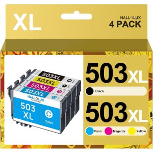 503XL Cartouches d'encre Remplacement pour Epson 503 503 XL pour Epson Expression Home XP-5200 XP-5205 Workforce WF-2960DWF WF-2965DWF (Noir Cyan Magenta Jaune,4 Pack) - Neuf
