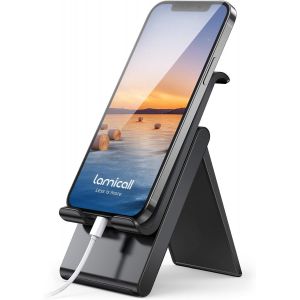 Support Téléphone Réglable,Dock Téléphone-Support Dock Pour Iphone 16 Pro Max Plus,15 14 13 12 Pro Max,Mini,Se Xs Max Xr X 8 7 6,Samsung S10 S9 S8,Huawei,D'autres Smartphones-Noir - Neuf