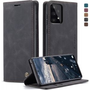 Kal-Coque Pour Samsung Galaxy A33 5g Pochette, Etui Protection Housse Premium En Cuir Pu,Etui À Rabat Pochette De Portefeuille Étui Pour Samsung A33 5g Case, Noir - Neuf