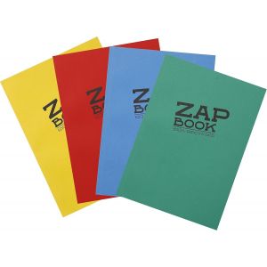 Eryi-3356cpack - Carnet Encollé Zap Book - 160 Feuilles Papier Croquis 100% Recyclé - A6 10,5x14,8 Cm 80g - Couleur De Couverture Aléatoire - Paquet De 5 Carnets - Neuf