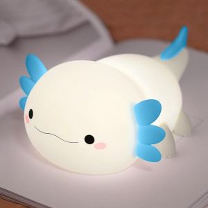 Axolotl Veilleuses Pour Enfantsveilleuse Animal En Silicone &Agrave; Intensit&eacute; Variableveilleuse B&eacute;b&eacute; De Chevet Tactile Rechargeable Mignonned&eacute;coration De Chambre De B&eacute;b&eacute; - Neuf