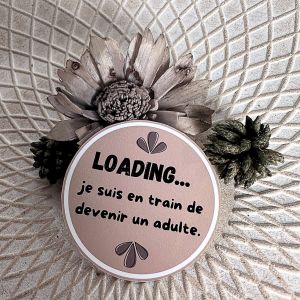 sticker personnalisé - message - loading.. - fait main - Neuf