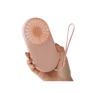 Mini ventilateur portable rechargeable par USB rose &agrave; 3 vitesses - Neuf