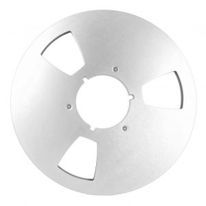 Bobine de ruban adhesif 10 pouces 1/4 pouce, bobine ouverte, 3 trous de resistance au vent, bobine de ruban vide pour enregistrement, argent - Neuf