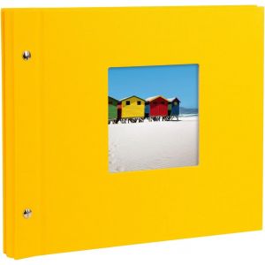 Album Photo à vis Bella Vista - avec découpe pour fenêtre, Carton, Bleu, 30 x 25 cm - Neuf