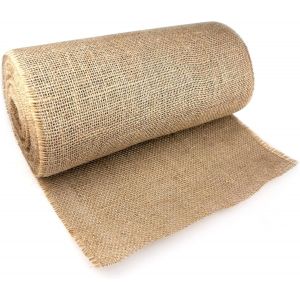 Eryi-30cmx10m Chemin De Table Toile De Jute, Vintage De Chemin De Lavable Table Jute, Chemin De Table Aspect Lin Naturel, Décorations De Table, Pour Travaux Manuels, Mariage, Fête, Festival - Neuf