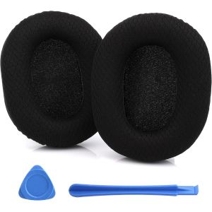 KAL-Coussinets De Rechange Pour Casque Razer Blackshark V2, Avec Mousse À Mémoire De Forme Souple Et Cuir Protéiné, Avec Isolation Phonique Haute Densité (Noir) - Neuf