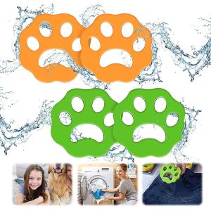 Pack de 4 épilateurs pour machine à laver,épilateur pour animaux de compagnie pour la lessive,épilateur réutilisable pour machine à laver poils de chien chat fourrure attrape-poils Re - Neuf