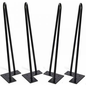 Pieds De Table En Épingle À Cheveux 4pcs, Solides 2 Fils, Longueur 30cm - Neuf