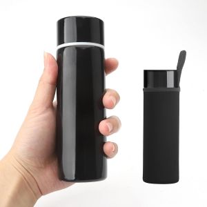 Gourde En Acier Inoxydable - 150 Ml - Petite Capacité - Mini Bouteille Isotherme Et Anti-Fuite - Pour Boissons Chaudes Et Froides - Pour L'extérieur, Le Travail, L'école - Noir - Neuf