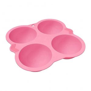4 Cavité Demi-Cercle Silicone Moule À Gâteau Muffin Moule De Cuisson Au Chocolat Moule À Gâteau De Fête Bricolage - Neuf
