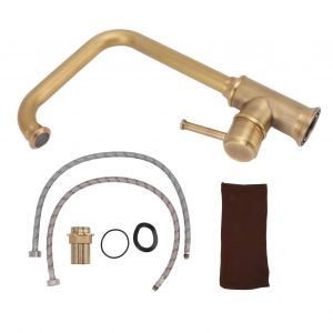 HJLIAN Robinet de lavabo de salle de bain vintage, elegant et robuste, melange eau chaude et froide, pour cuisine, salle de bain, lavabo - Neuf