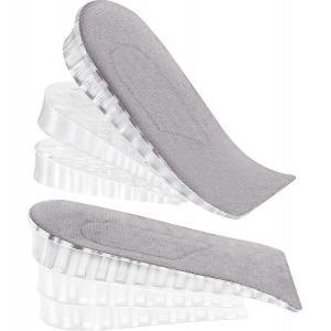 2 Paires D'inserts De Levage De Talon Semelle Intérieure Boost En Hauteur Semelle Intérieure Boost Invisible Support De Talon En Silicone 3 Couches Coussinets De Chaussures Réglables En Hauteur Coussi - Neuf