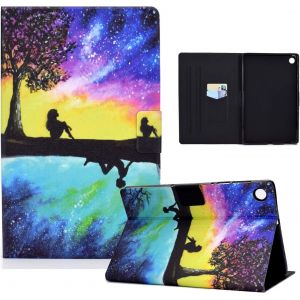 Étui Coque Pour Samsung Galaxy Tab A8 10,5 Pouces 2022 2021 Sm-X200/ X205/ X207 Housse Étui De Protection Avec Veille/Réveil Automatique Pour Galaxy Tab A8 2022/2021, Réflexion Sternenhimmel - Neuf