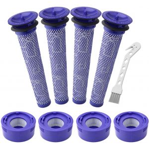 Pré et post-filtre pour Dyson V7/8 4+4 pcs Bleu - Neuf