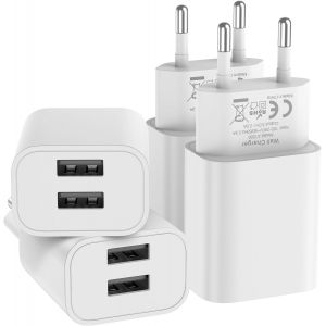 LORANKA-Lot de 4 chargeurs USB pour Phone 16 15 14 Plus Pro Max 13 12 11 SE Android Adaptateur, Chargeur Phone Prise de Charge Prise USB Bloc d'alimentation (sans c&acirc;ble de Chargement) - Neuf
