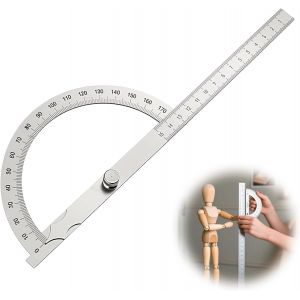 KALANKA-Rapporteur D'angle Numerique, Fausse Equerre, L Equerre, Fabriqu&eacute; en Acier Inoxydable, 0-180&deg;, 15cm Portable, Adapt&eacute; &agrave; La Production de Bricolage, Le Travail du Bois, La Maison - Neuf