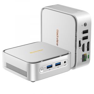 Mini PC Blackview MP50 AMD Ryzen&iquest; 5 3500U 3.7GHz 16 Go DDR4 512 Go M.2 SSD, Windows 11 Pro, Wifi 5 Mini Ordinateur Bureau - Argent - Neuf