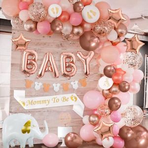AYUHR-Kit Arche Ballons Rouge et Blanc, 128Pcs Guirlande Ballons Baudruche Pastel Rose Confettis Or pour Femmes Filles Fêtes Anniversaire Mariage Baptême Bachelorette Baby Shower Décoration - Neuf