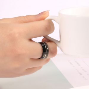 Bague Antique A Motif De Croix En Acier Inoxydable Noir Pour Homme (7#) - Neuf