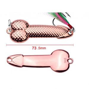 Sequins Cuillère Leurres De Pêche Avec Crochet De Plume Appât À Paillettes En Métal Pour Eau Douce Et Eau De Mer36g 73.5mm / 2.9in Rose Gold - Neuf