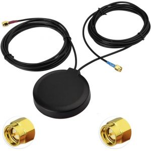 Antenne 4G Lte Double Bande Mimo Avec Base Magnétique Omnidirectionnelle Double Connecteur Sma Mâle Pour Routeurs 4G Lte Verizon At&T T-Mobile Sprint, Passerelles Cellulaires, Modems, Etc. - Neuf