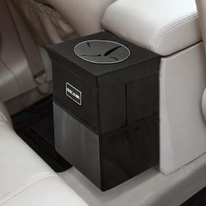 KALANKA-Poubelle de voiture avec couvercle ¿ Sac poubelle à suspendre avec poches de rangement, organiseur étanche pliable et portable, grande capacité 10 L - Neuf