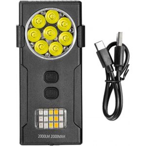 Lampe De Poche Magnétique - Lampe De Porte-Clés Rechargeable, Lampe Multifonctionnelle Avec Longue Durée De Vie De La Batterie, Clip Réglable Et Réglable Pour Le Camping, Eau Légère Compacte - Neuf