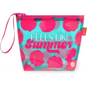 TIANYI-- Pochette de plage pour femmes, avec fermeture à glissière et sangle latérale, porte-maillot de bain et accessoires de plage, sac de plage idéal pour les filles, les femmes, 20 x 16 cm - Neuf